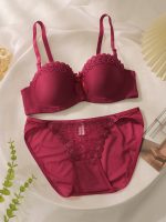 Premium Quality Spandex Women Bra Panty Lingerie Set - Image 4