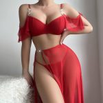 Shoulder Adjustable V-Neck Night Dress - Image 5